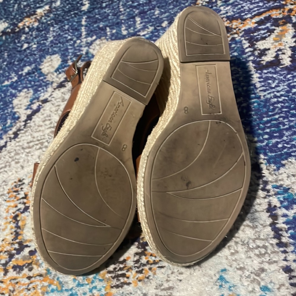 American Eagle Women’s Brown Platform Wedge Sandals | Size 8 - Picture 12 of 12